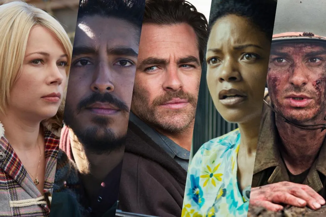Michelle Williams, Manchester by the Sea, Dev Patel, Lion, Chris Pine, Hell or High Water, Naomie Harris, Moonlight, Andrew Garfield, Hacksaw Ridge