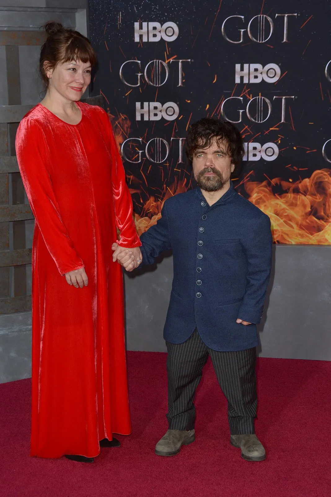 'Game of Thrones' season 8 premiere held at Radio City Music Hall - Arrivals Featuring: Erica Schmidt, Peter Dinklage Where: New York, New York, United States When: 03 Apr 2019 Credit: Ivan Nikolov/WENN.com