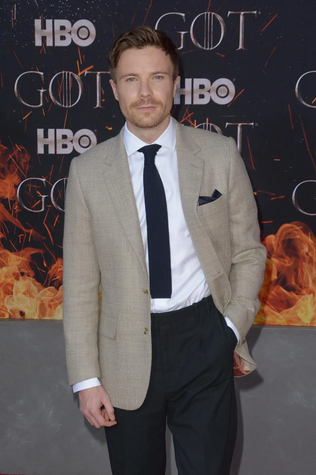 'Game of Thrones' season 8 premiere held at Radio City Music Hall - Arrivals Featuring: Joe Dempsie Where: New York, New York, United States When: 03 Apr 2019 Credit: Ivan Nikolov/WENN.com