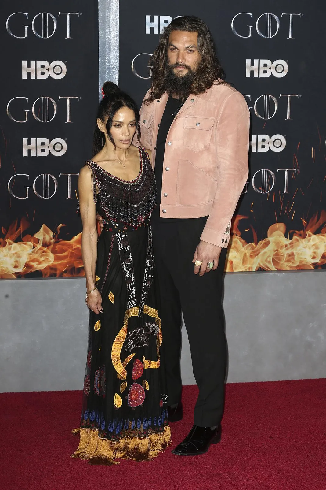 'Game of Thrones' season 8 premiere held at Radio City Music Hall - Arrivals Featuring: Lisa Bonet, Jason Momoa Where: New York, United States When: 03 Apr 2019 Credit: Chloe Bell/Future Image/WENN.com **Not available for publication in Germany**