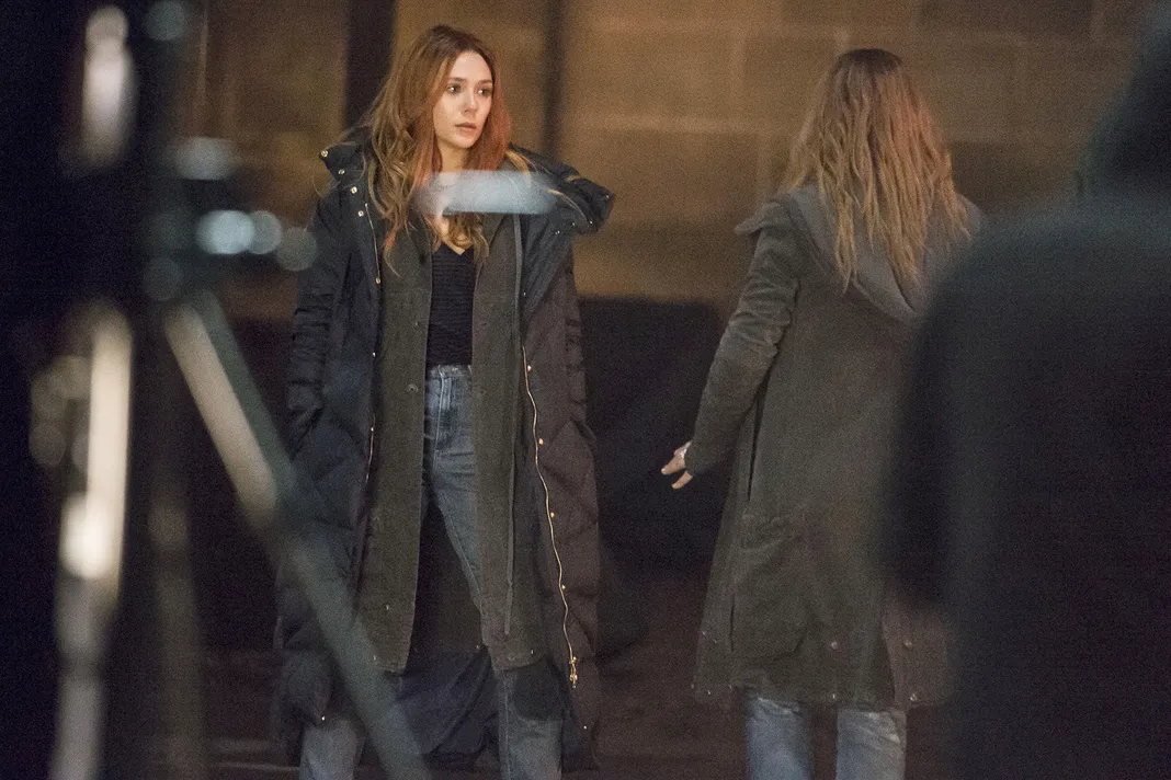 Elizabeth Olsen Films Scenes for �Avengers Infinity War� Elizabeth Olsen Films Scenes for �Avengers Infinity War�