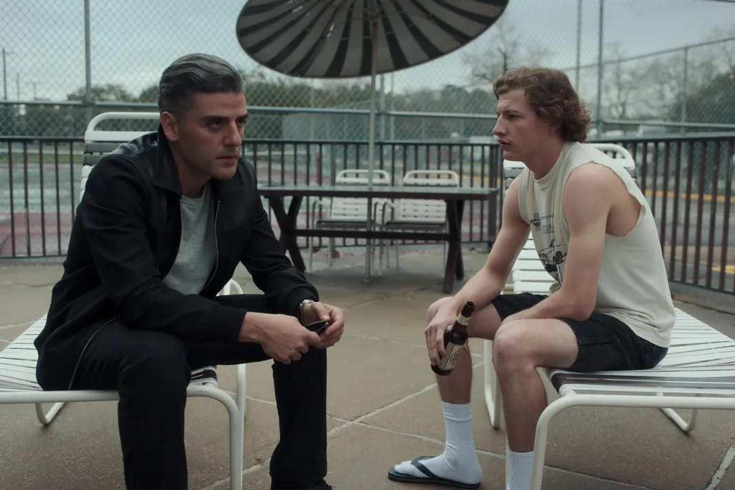 Oscar Isaac stars as William Tell and Tye Sheridan as Cirk in THE CARD COUNTER